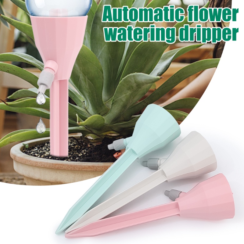 3warna Dripper Air Otomatis Tipe Plug-in Kreatif/Bunga Tanaman Plastik Sederhana Self Watering Indoor Garden Device