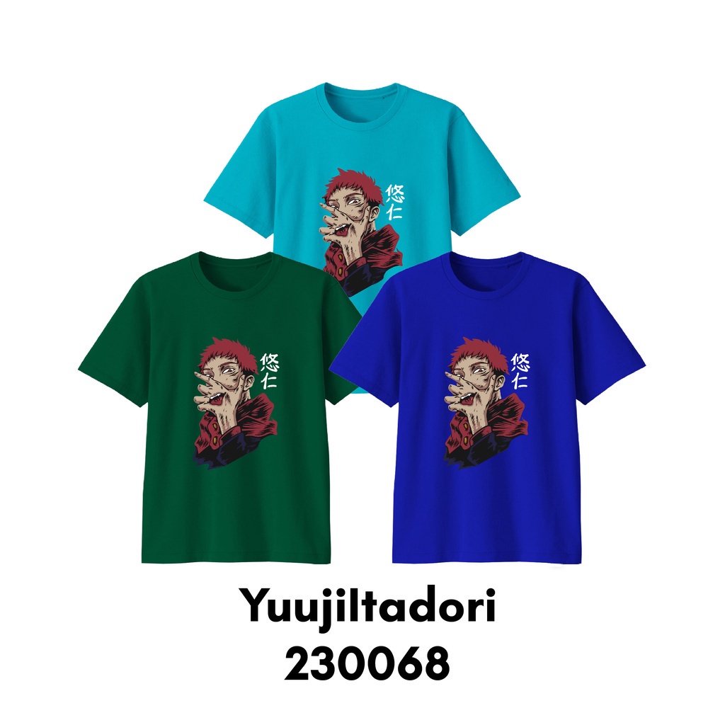 Kaos Anime Jujutsu Kaisen Satoru Gojo &amp; Itadori Yuji Size Bayi Sampai Dewasa Bahan Katun 30s