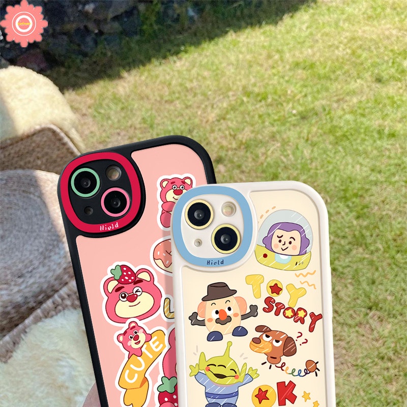 Casing Cute Rose Red Strawberry Bear Manyo Untuk Infinix Hot 10 Lite 10T 10s 11 11s Smart 6 5panas 11 10T 10s 11s 10 9 Play Note8 Kartun Lucu Toy Story Alien Shockproof Soft Case