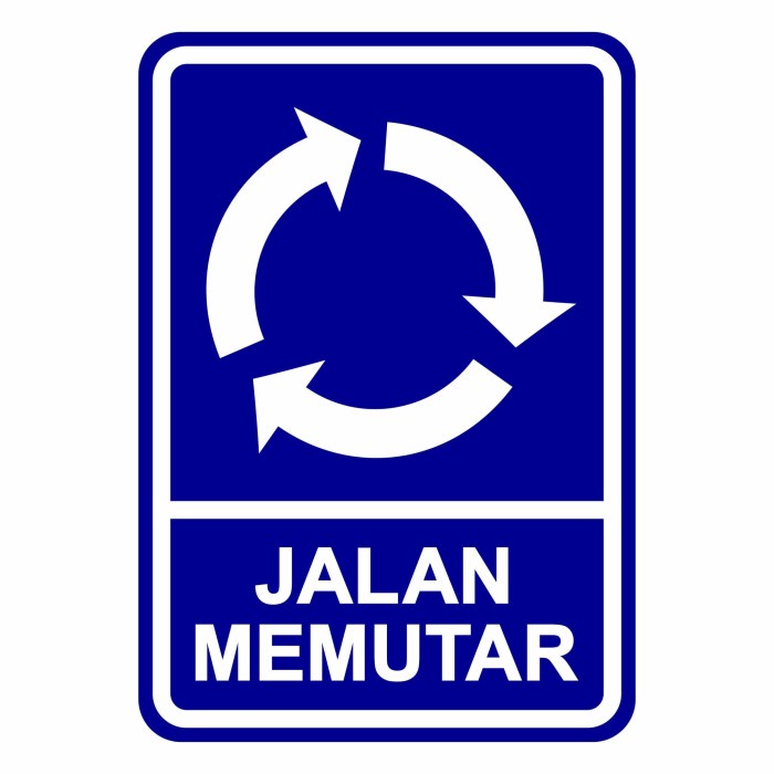 

Rambu Jalan Memutar 45cm x 30 cm plat akrilik