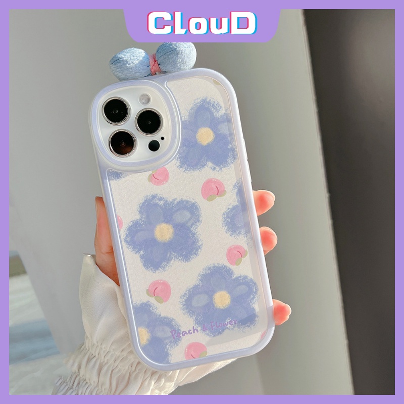 Case Bunga Lukisan Cat Minyak Untuk Infinix Hot11 10 10s 11s 10T 9play Smart5 6 Hot11 10s 11s 10 Lite 10T Note8 3D Bow-knot Hias Fashion Bunga Lembut Tpu Penutup Belakang