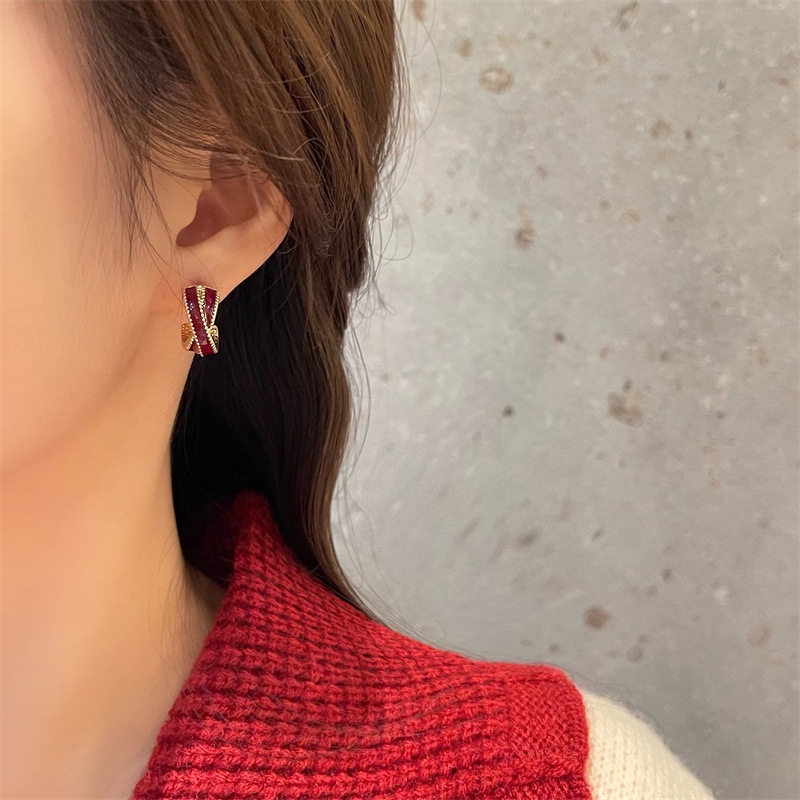 Anting Giwang Telinga Ins Sterling Silver S925 Untuk Aksesori Gadis Indah