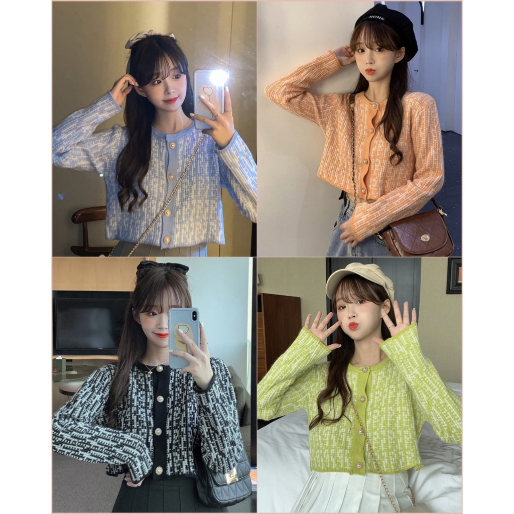 TELLY ➡️ BJ-027 Cardigan Rajut Import Korean Style Premium Lengan Panjang | Atasan Korean Style Lengan Panjang Import Premium