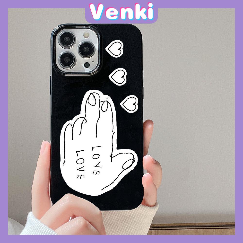 VENKI - For iPhone 11 iPhone Case Pink Glossy TPU Soft Case Shockproof Protection Camera Cute Cute Rabbit Compatible with iPhone 14 13 Pro max 12 Pro Max xr xs max 7Plus 8Plus