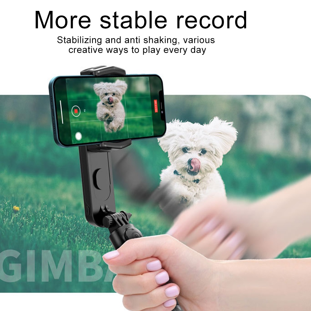 Q09 Gimbal Stabilizer Handphone Auto Balance Selfie Stick and Tripod Fill Light Gimbal Hp with Wireless Bluetooth Remote