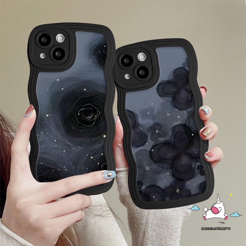 Cover Untuk Redmi 12C A1 10 9A 9 10C 10A 9T 9C A1+POCO M3 X3 NFC Pro Redmi Note11 10s 9s 8 9 11s 11 10 Pro Mi 11T Pro Art Vintage Retro Bunga Flower Rose Wavy Edge Sarung Soft Case