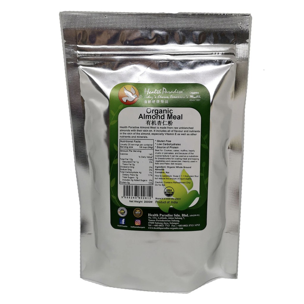 

Health Paradise Organic Almond Meal 200g (CitraFood)