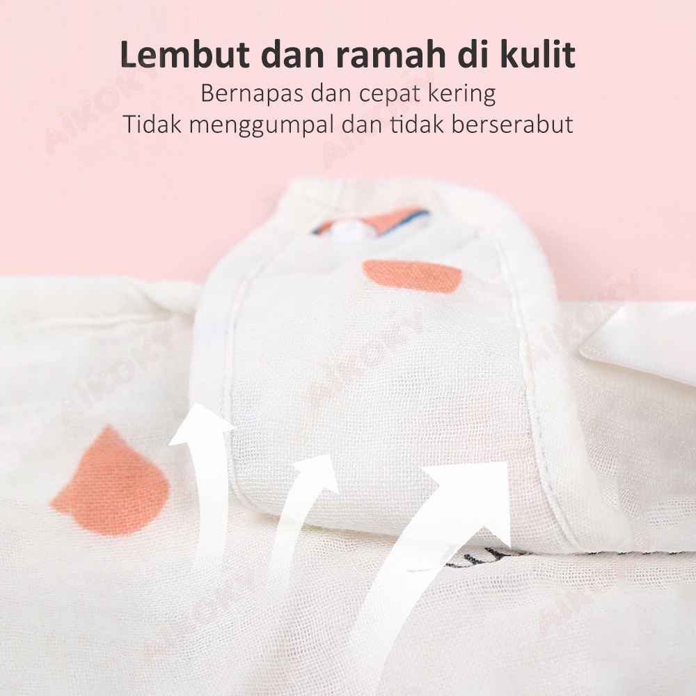 AIKOKY Celemek Menyusui Bayi Bentuk U / Slaber Makan Bayi / Bib Bayi 21x30cm