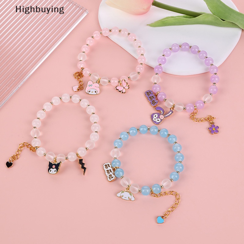 Hbid Sanrioed Kuromi Hellokitty Mymelody Cinnamoroll Lucu Kartun Pasangan Rambut Tali Gelang Gadis Mahasiswa Pasangan Hadiah Tangan String Hadiah Glory