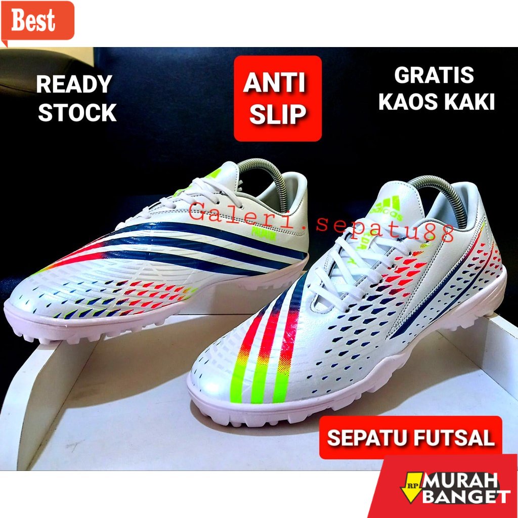 Sepatu futsal pria terbaru- SEPATU FUTSAL ADIDAS PREDATOR EDGE PUTIH HITAM KUALITAS PREMIUM TERBARU 