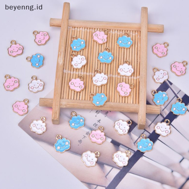 Beyen 10pcs/Set Enamel Alloy Awan Ch Liontin Temuan Perhiasan DIY Membuat Craft ID