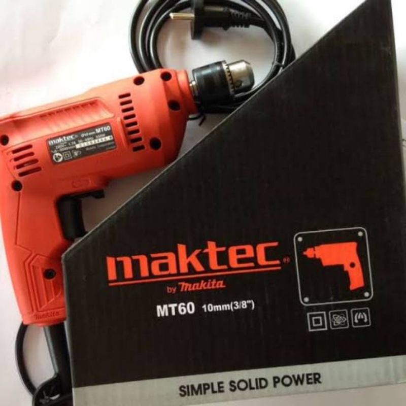 BOR LISTRIK MAKTEC MT60 10MM UNTUK KAYU DAN BESI