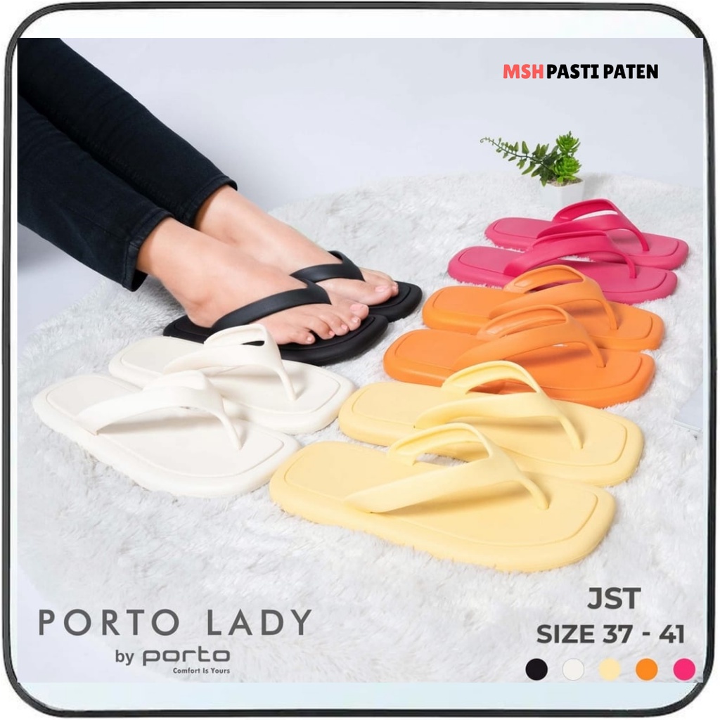 Sandal Jepit Wanita Porto Lady JST Sandal Jepit Ringan