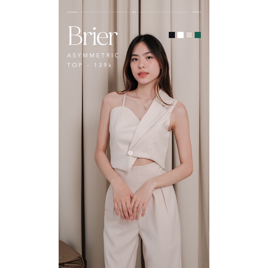 Brier Asymmetric Top - Ocha Wear Crop Top