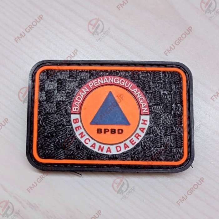 

Patch BPBD / Patch Karet Logo BPBD Perepet / Patch Rubber Perekat BPBD