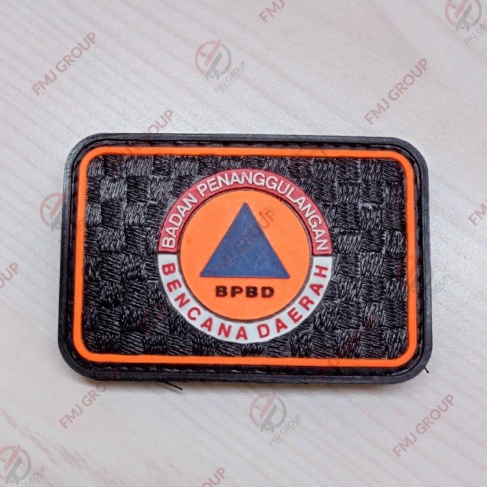 Patch BPBD / Patch Karet Logo BPBD Perepet / Patch Rubber Perekat BPBD