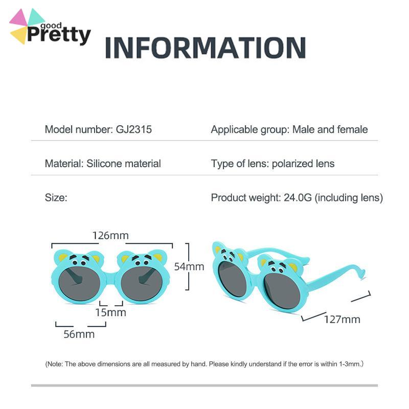 Kacamata Hitam Lucu Beruang Silikon Terpolarisasi Lembut Tren Naungan Matahari Fashion Nyaman Tanpa Mencubit Wajah - PD