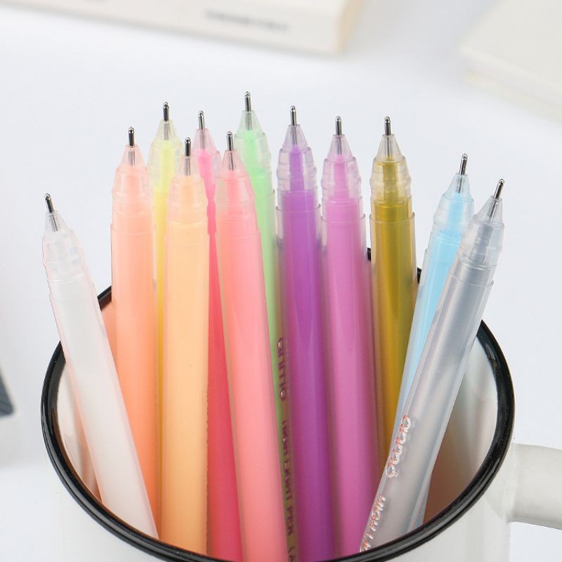 

Pulpen metallic 0.5mm warna-warni untuk kertas warna hitam - journal planner - gelpen［thehanscorner］ 2