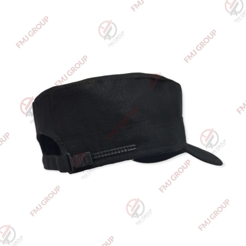 Topi Komando Tactical Army Polos / Topi Komando Allsize Perekat Velcro Hitam