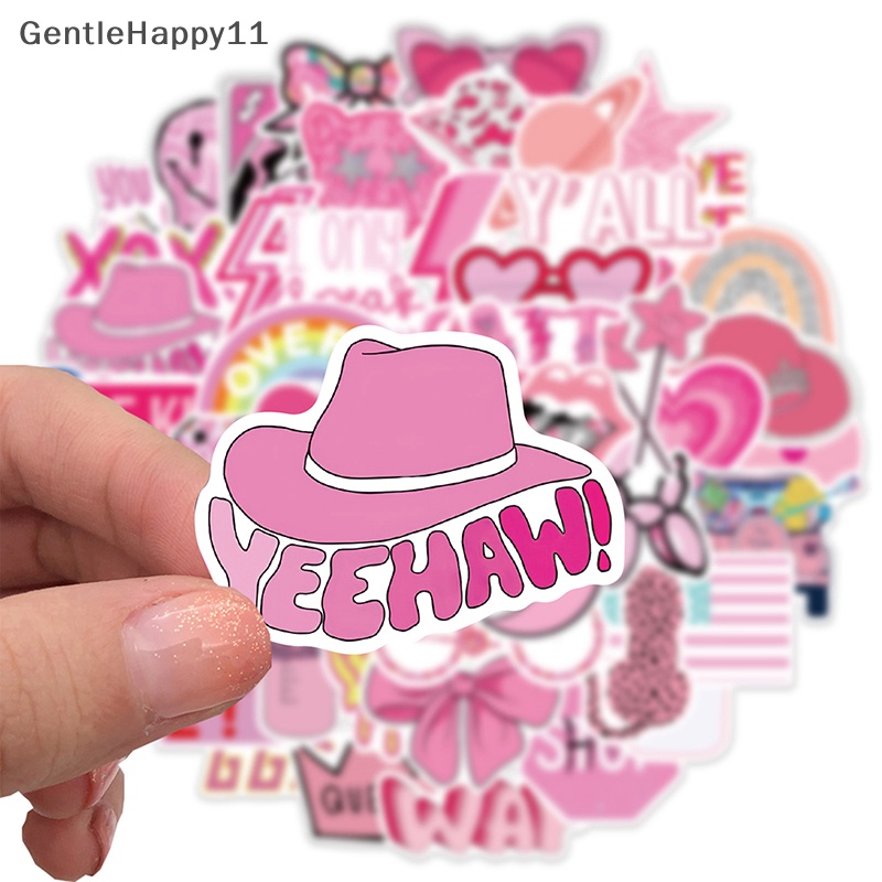 Gentlehappy 100Pcs Kartun Pink Gadis Stiker Aesthetic Graffiti Untuk Koper Suitcase DIY id