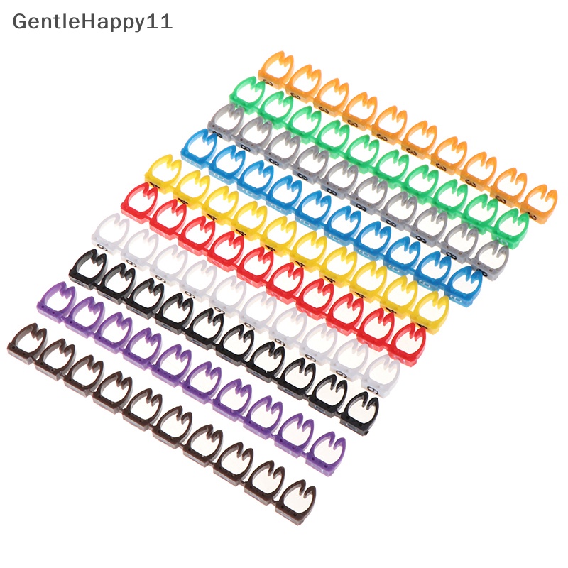 Gentlehappy Cable Marker Warna Warni C-Type Marker Number Tag Label Untuk Kawat 1.5/2.5/4.6mm 2id