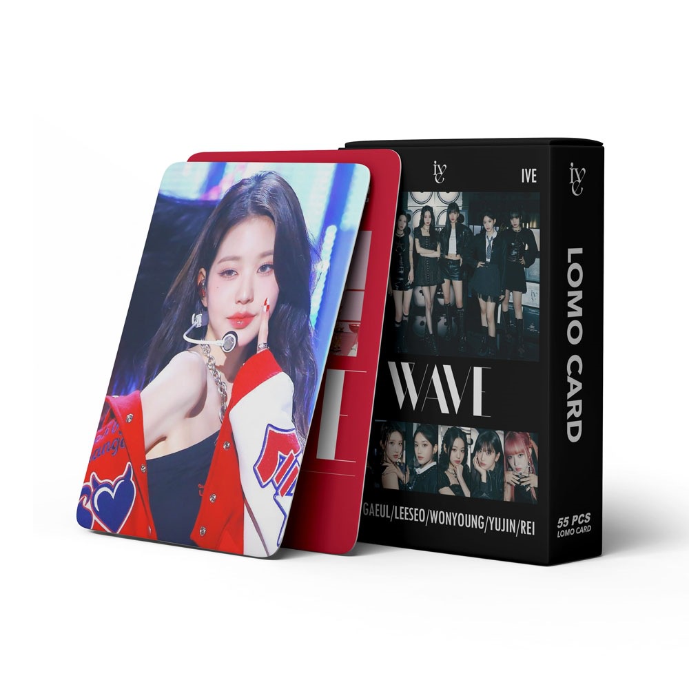 55pcs/box IVE Japan Album WAVE Photocards Kartu Lomo Kpop Postcards