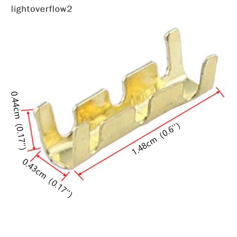 [lightoverflow2] Terminal Konektor Spade Wanita Uninsulated Terminal Crimp Kabel Listrik [ID]