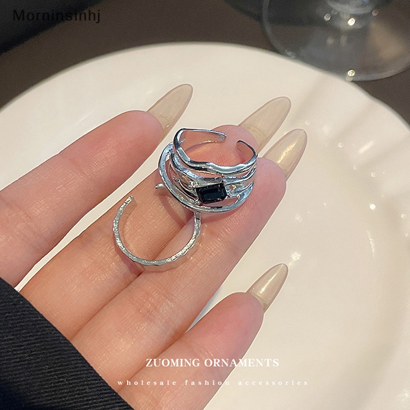 Mornin Kroean Cair Tidak Teratur Logam Lava Rings Untuk Wanita Kreatif Geometris Berongga Terbuka Cincin Cabang Tekstur Rings Trendi Perhiasan id