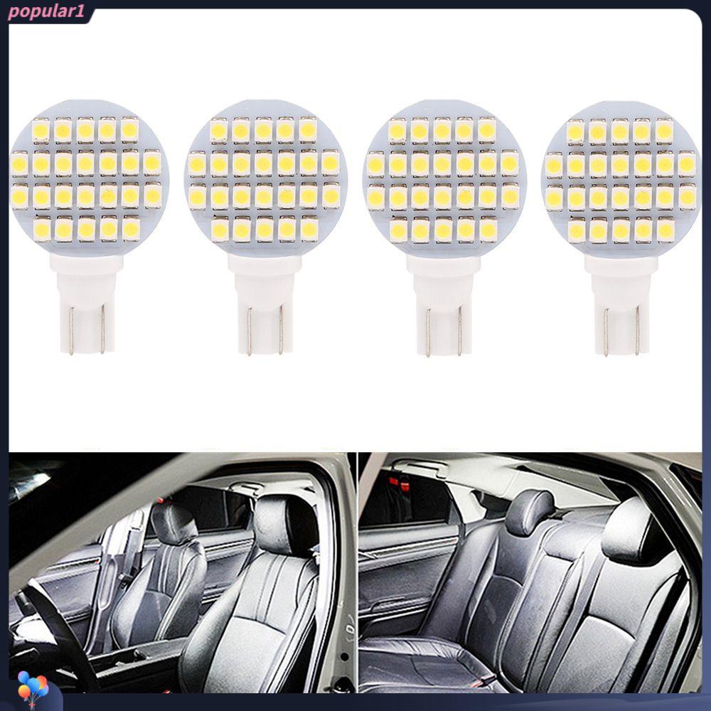 Populer 4 Pcs Lampu Plat Lis 4 Pcs Lampu Bohlam 12V COB LED Dome Map