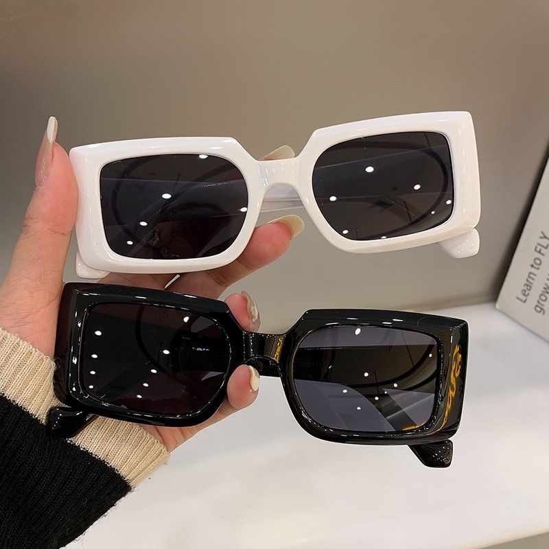 Vintage Square Frame Candy Color Sun Glasses/Kacamata Perlindungan UV Hip-Hop Populer Keren/Kacamata Pria Wanita Fashion Trendy Untuk Mengemudi Perjalanan Memancing