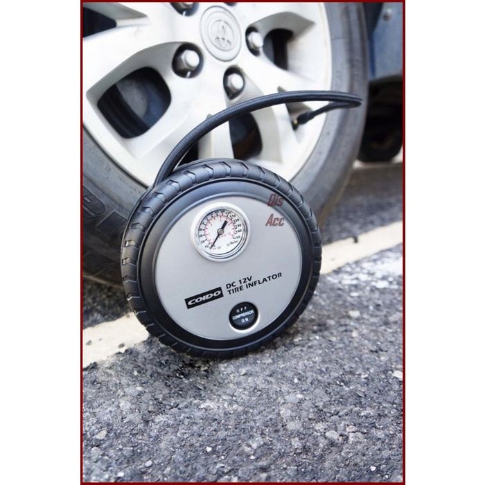 COIDO 2126 Tire Inflator DC 12 Volt Pompa Angin Ban Mobil 150 Psi