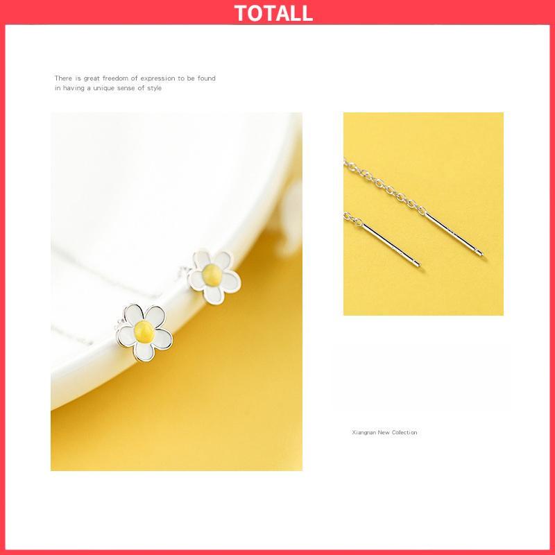 COD Pure silver elk candle earchain simple lovely earrings Girl Jewelry Gift S925-Totall