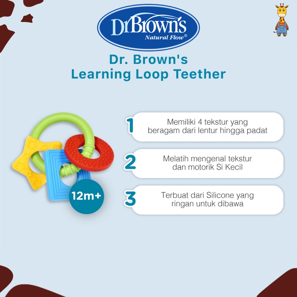 Dr. Brown's Learning Loop Teether - Gigitan Bayi / Teether / Gigitan Anak - TE001