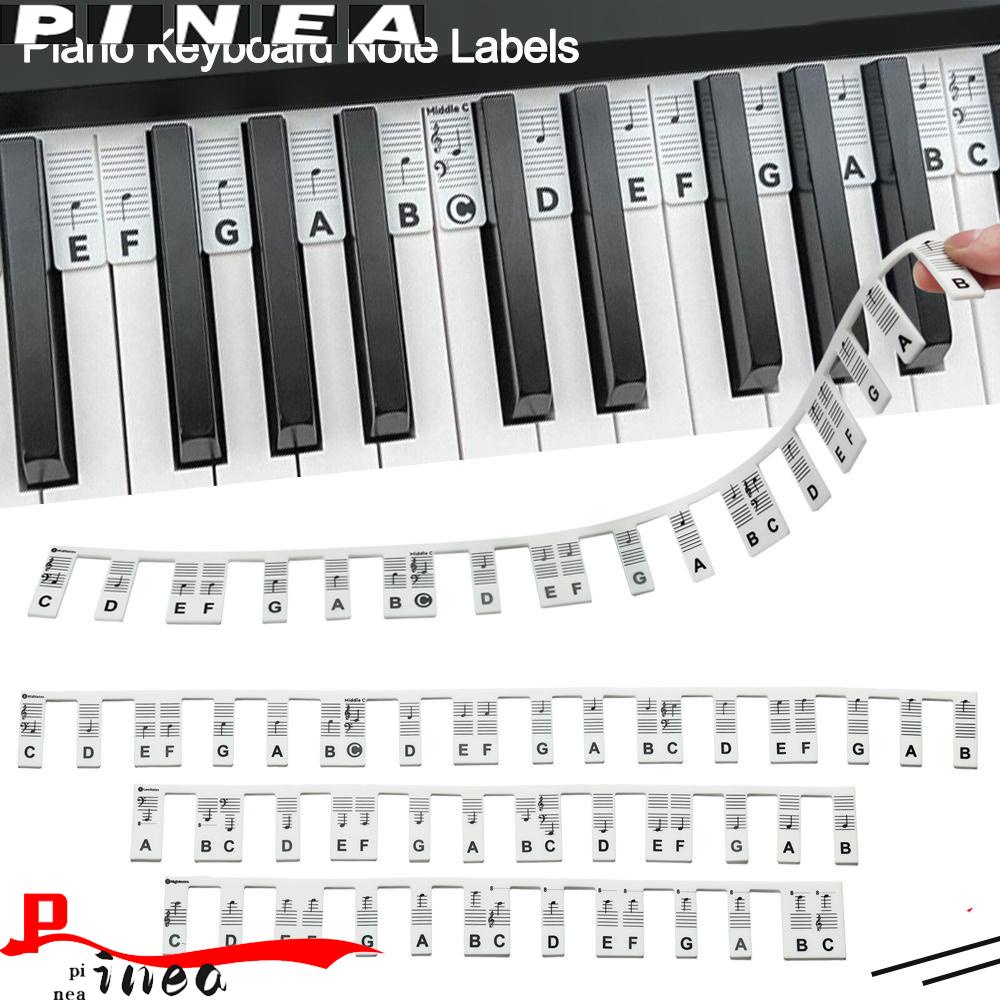 Stiker Piano Silikon Nanas Removable Belajar Garis Ganda 88kunci