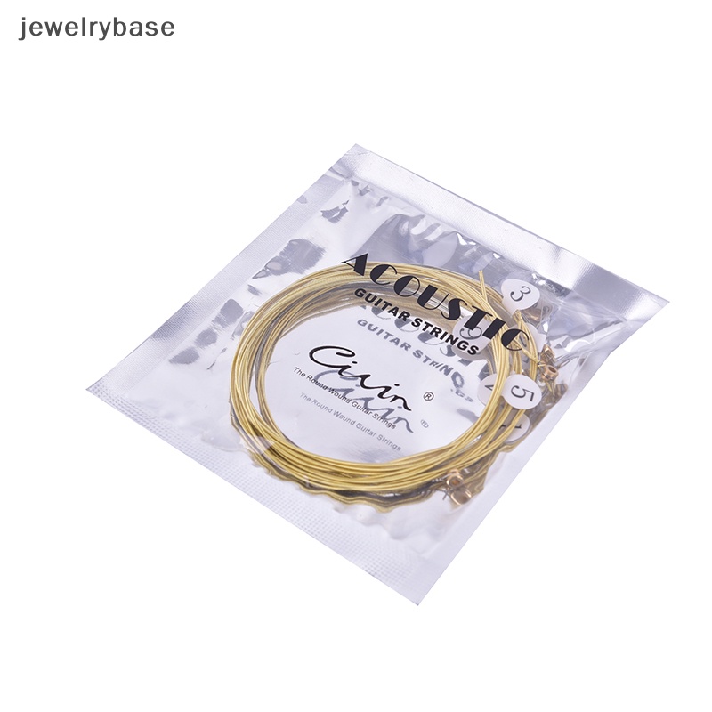 [jewelrybase] 6pcs/set Senar Gitar Akustik Universal Kuningan Hexagonal Steel Core Strings Untuk Butik