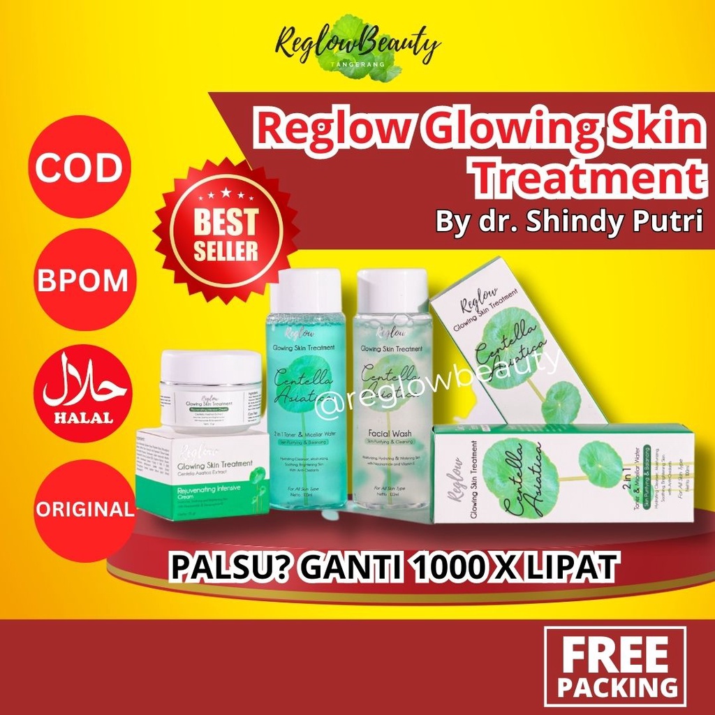 REGLOW dr SHINDY PUTRI Skincare Original Glow Skin Treatment BPOM Paket Reglow Glowing Whitening Per