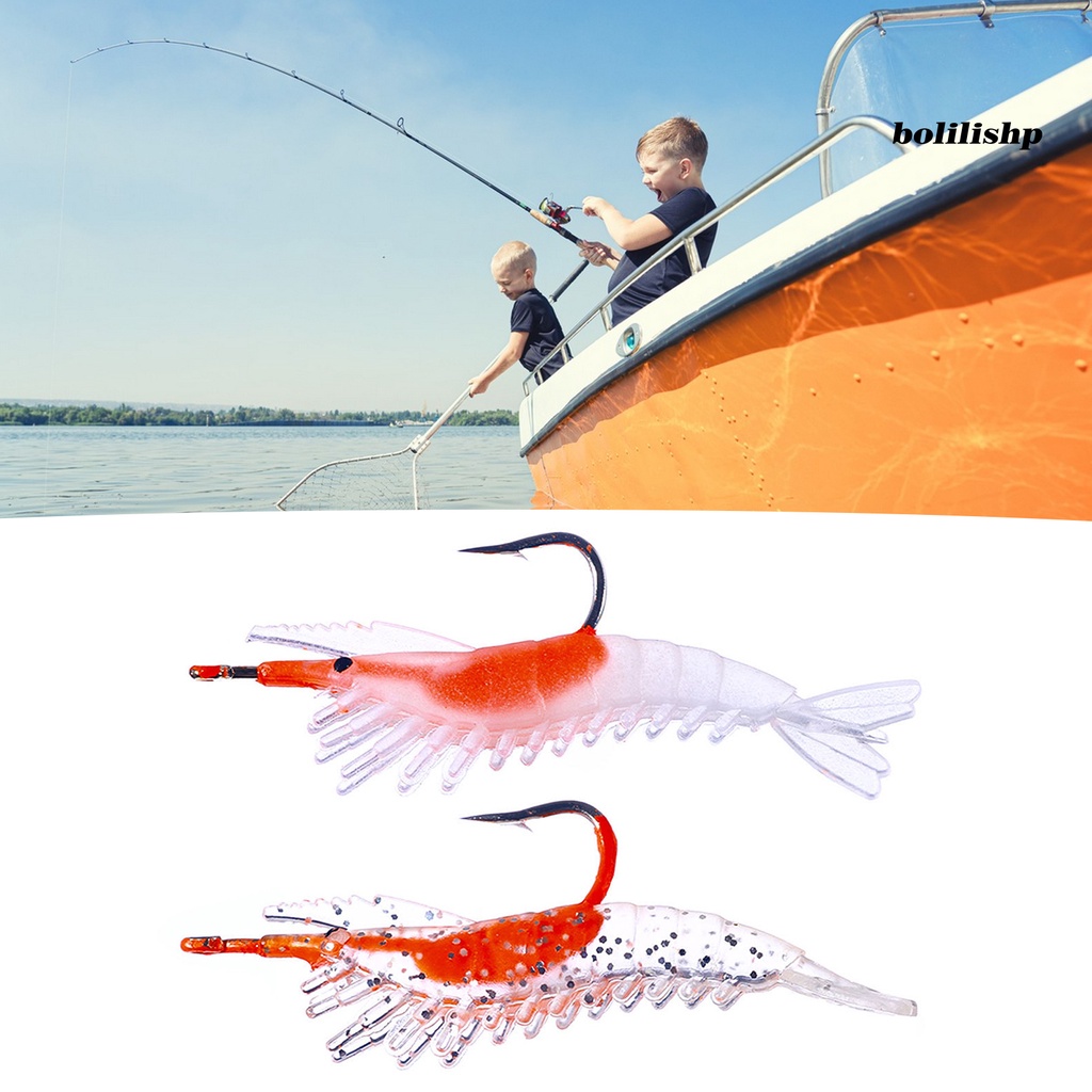 Bo-5pcs/pack 6cm3g Soft Lures Realistis Simulasi Mata Angling PVC Buatan Udang Umpan Palsu Peralatan Memancing Untuk Pemancing