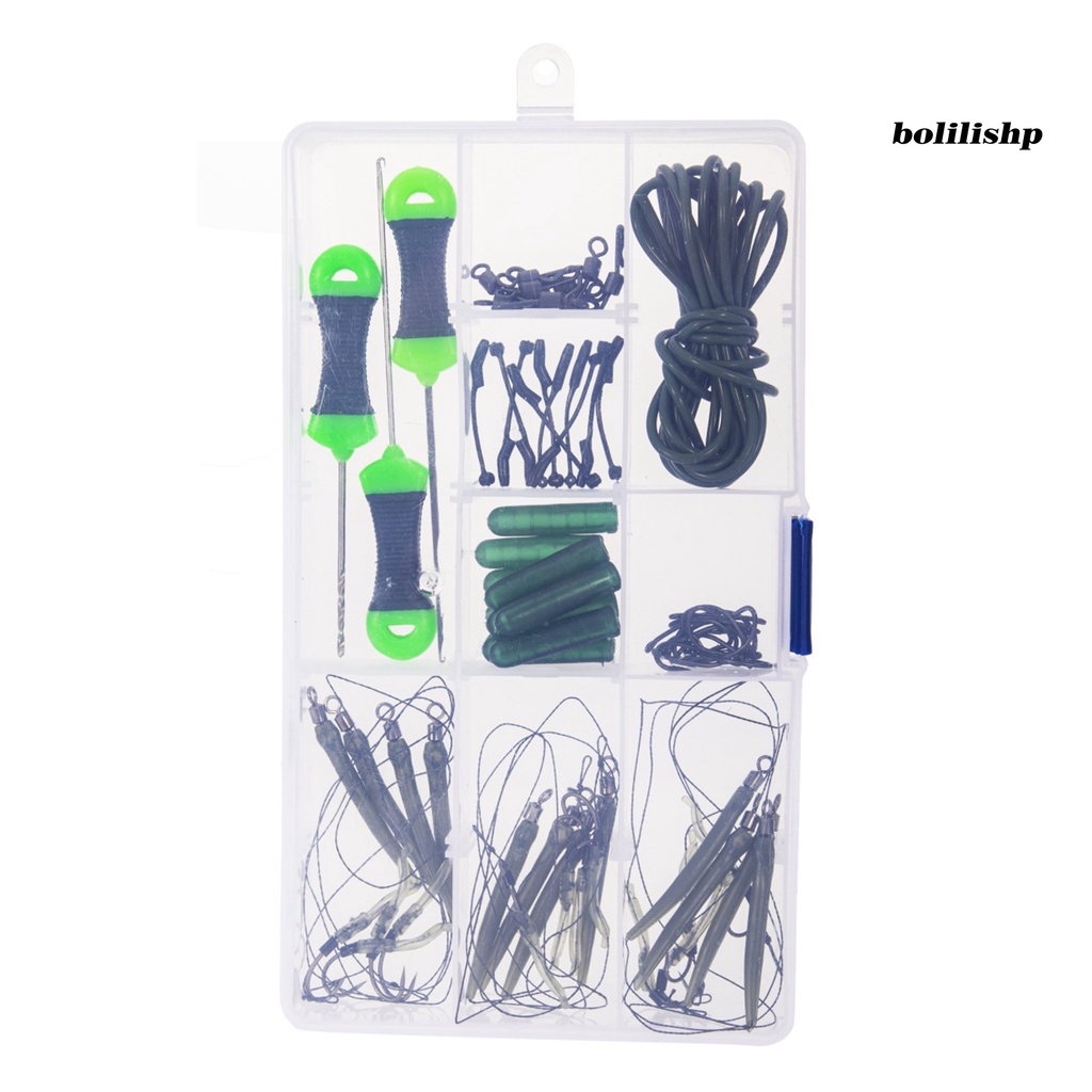 Bo-1 Set Alat Pengumpan Memancing Set Ukuran Kecil Unbreakable Angling PE Braided Line 62Pcs Eropa Memancing Umpan Cocok Untuk Memancing Di Luar Ruangan