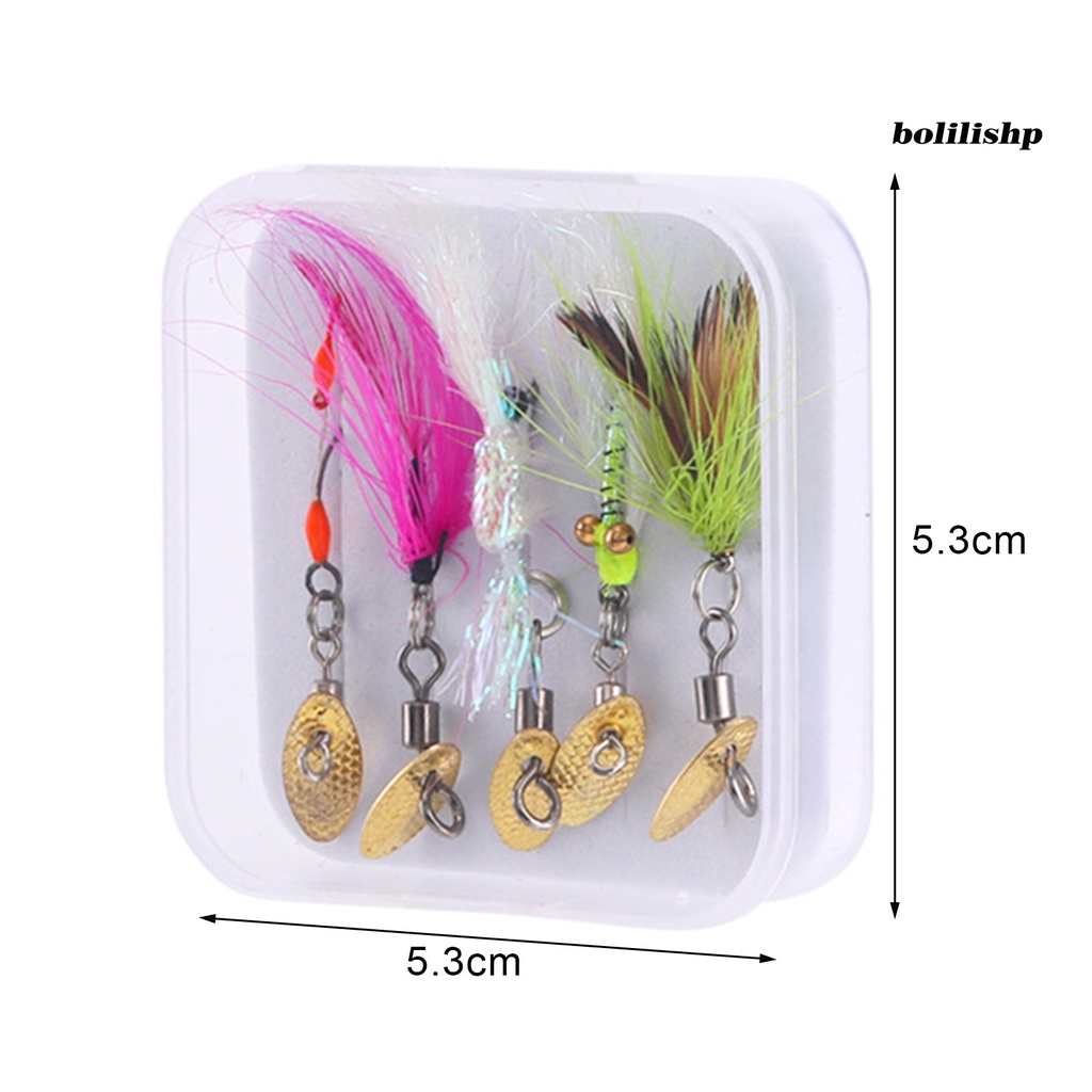 Bo-5pcs Umpan Pancing Realistis Simulasi Mata Terbang Lalat Capung Kait Fish Tackle Perlengkapan Memancing