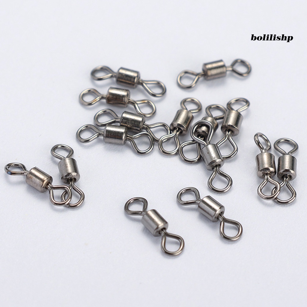 Bo-200pcs Konektor Memancing Heavy Duty Rotasi Kecepatan Tinggi Ukuran Campur Kekuatan Tinggi Stainless Steel Ball Bearing Putar Perlengkapan Memancing