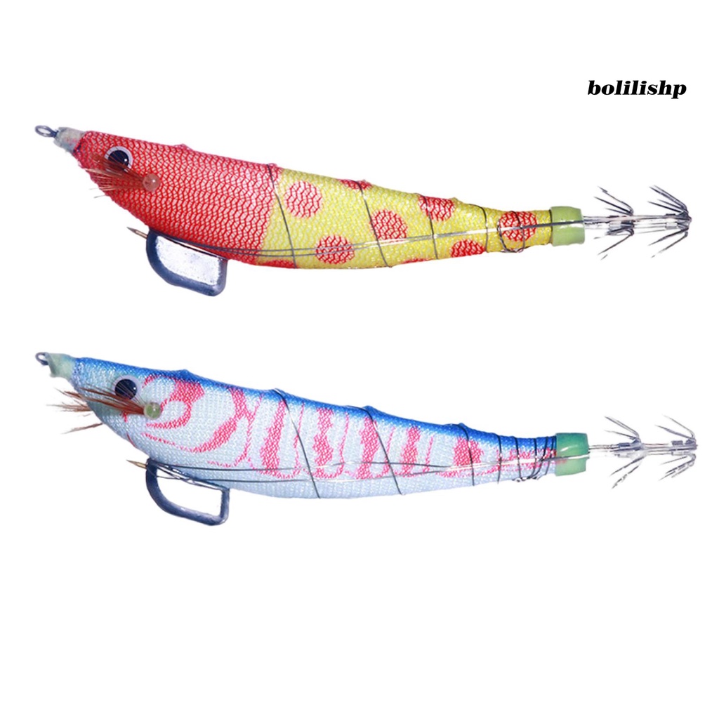 Bo-memancing Umpan Dengan Kait Cumi-Cumi 3D Simulasi Fisheye 12cm/14.3g Luminous Udang Umpan Jigging Memancing Umpan Fishing Tackle