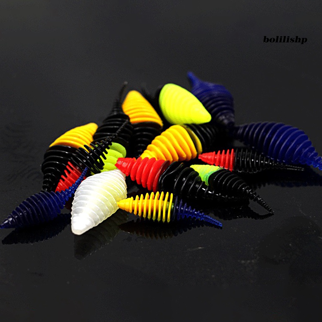 Bo-3.5cm/4.5cm Umpan Pancing Botol Simulasi Warna Cerah Tahan Sobek Dua Warna Ketangguhan Yang Baik Universal Lembut PVC Trout Memancing Buatan Cacing Swimbait Memancing Perlengkapan Memancing