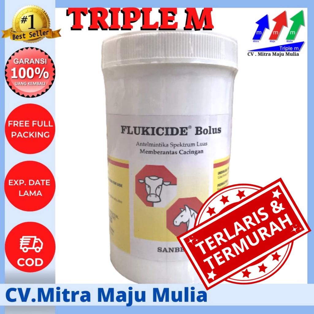 FLUKICIDE 12 BOLUS FLUKICIDE 42 BOLUS Obat Cacing Berspektrum Luas SANBE