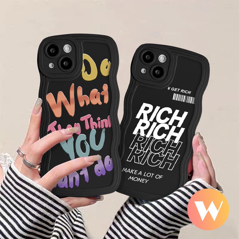 Ins Casing Huruf Graffiti Merek Trendi Untuk Redmi Note11 11s 9 8 10 Pro 9s 10s Redmi A1 10C 9 A1+10A 9T 9A 9C 12C 10 POCO M3 X3 NFC Pro Mi 11T Pro Soft Tpu Wavy Edge Cover Belakang