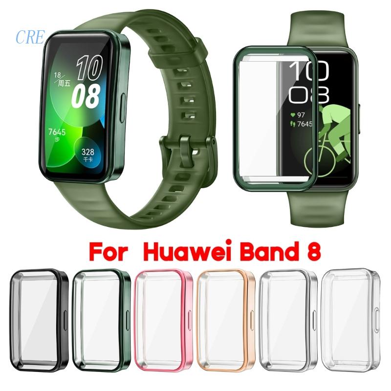 Cre Cocok Untuk Band8 Smartwatch Bumper-Case Pelindung Proteksi Perumahan Ringan Empuk-Sarung Shockproof Shell