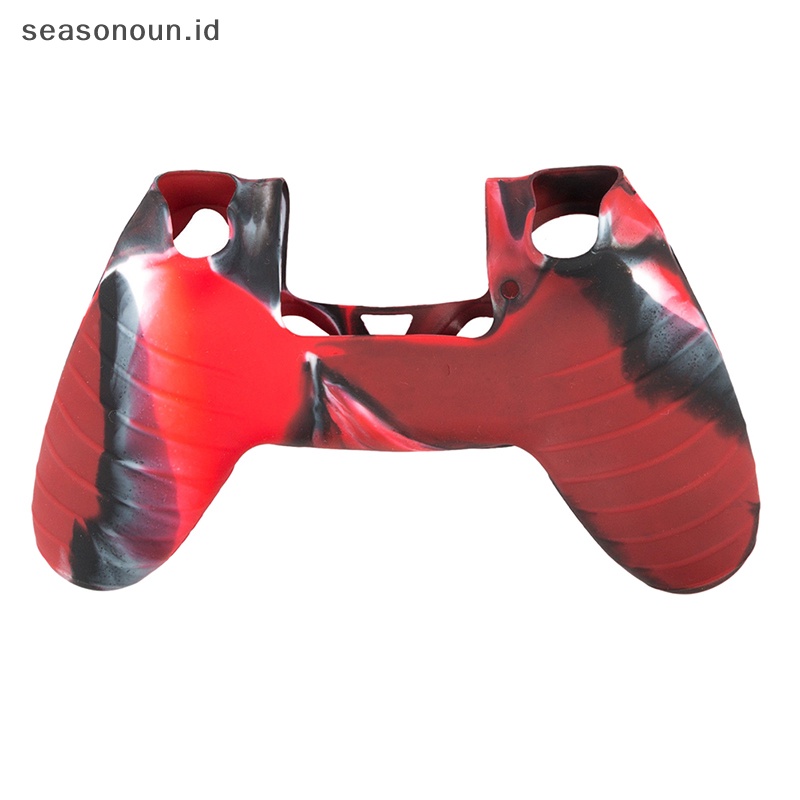 PLAYSTATION Seasonoun Kamuflase Silikon Rubber Skin Grip Cover Case Untuk Playstation4 PS4 Controller  .