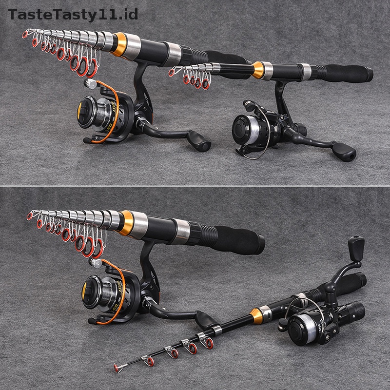 Tastetasty Portable Spin Fishing Rod Tough Carbon Fiber Power Telescopic Travel Sea Boat Pancing.