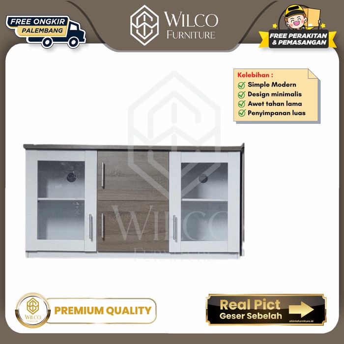 Lemari Dapur Gantung Toppan / Rak Dapur Kaca / Rak Dapur Serbaguna