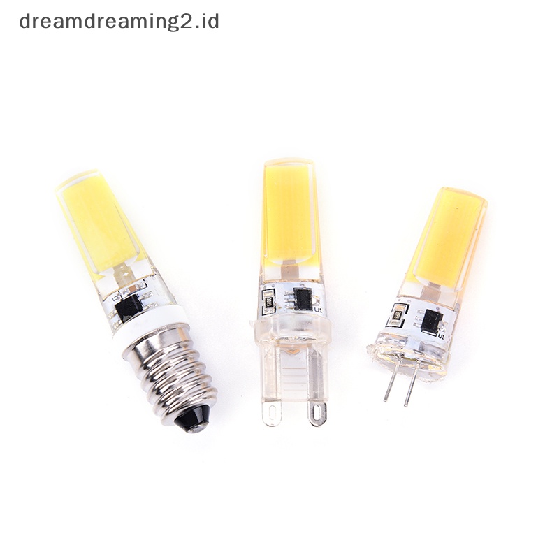 (drea) Mini Dimmable G4 G9 E14 COB SMD LED Silicone Crystal Light Lampu Bohlam 9W 220V//