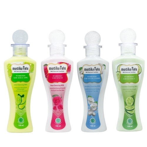 Mustika Ratu Pembersih Series 150ML - 75ML  | Sari Mawar - Sari Ketimun - Sari Sekar Gambir - Sari Jeruk Nipis